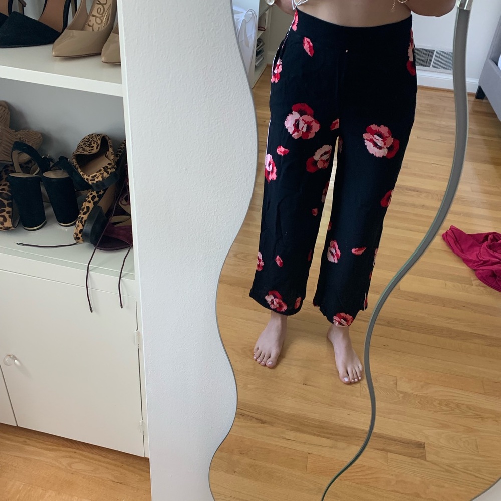 Flowy floral pants